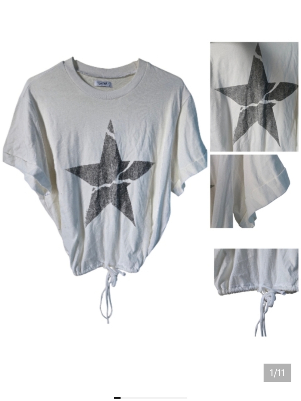 Lauren Moshi Cracked Star Drawstring shirt